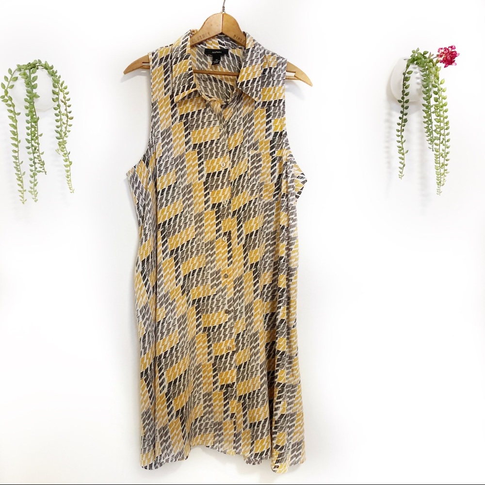Sleeveless Shirt Dress